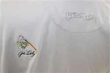 John Daly Signed Personal Match Worn Gray Golf Shirt with Sponsors JSA ALOA
