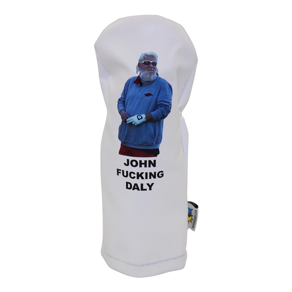 John Dalys Personal Custom John Fing Daly White Headcover