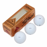 John Dalys Personal Sleeve of Three (3) Tiger Woods Personal Issued Titleist Golf Balls
