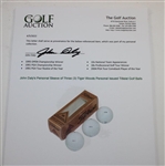 John Daly's Personal Sleeve of Three (3) Tiger Woods Personal Issued Titleist Golf Balls