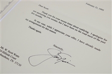 Jack Nicklaus 1995 Request to Caddy Response Letter - Signed On Letterhead JSA #Q49479