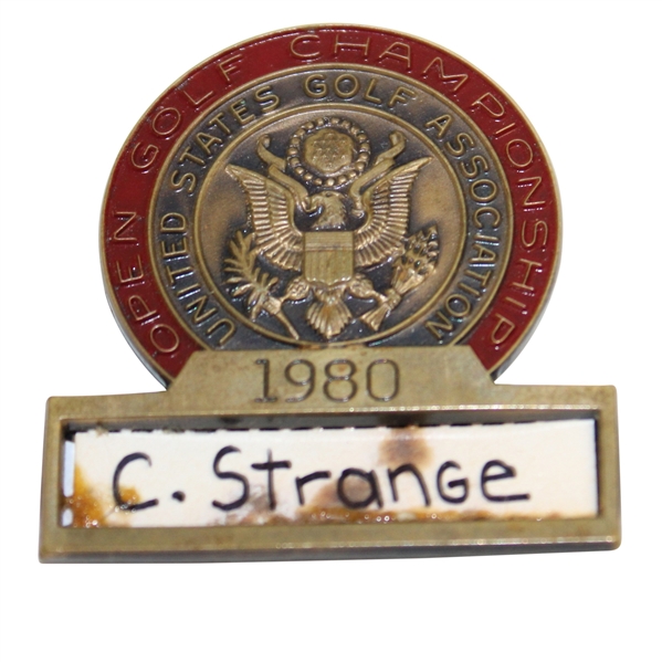 Curtis Strange’s 1980 US Open at Baltusrol Contestant Badge - Jack Nicklaus Win