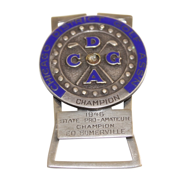 Champion Ed Somervilles 1946 Chicago District Golf Assn. State Champion Money Clip Award