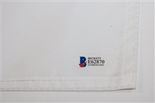 Dustin Johnson Signed 2018 Ryder Cup at Le Golf National Flag BECKETT #E62870
