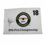 Phil Mickelson Signed 2005 Embroidered PGA Championship at Baltusrol Flag JSA ALOA
