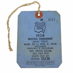 1958 Masters Tournament SERIES Badge #3517 - Arnold Palmers First Masters Win