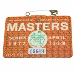 1977 Masters Tournament SERIES Badge #16649 - Tom Watson Winner
