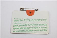 1977 Masters Tournament SERIES Badge #16649 - Tom Watson Winner