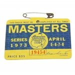1973 Masters Tournament SERIES Badge #19454 - Tommy Aaron Winner