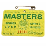 1969 Masters Tournament SERIES Badge #11647 - George Archer  Winner