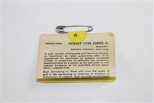 1969 Masters Tournament SERIES Badge #11647 - George Archer  Winner