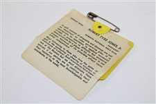 1969 Masters Tournament SERIES Badge #11647 - George Archer  Winner