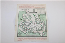 1972 Masters Tournament Official Sunday Final Rd Pairings & Starting Times Sheet