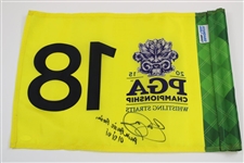 Jason Day Signed 2015 PGA Championship at Whistling Straits Flag with 'Aussie…Oi' JSA #VV50229