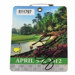 Bubba Watson Signed 2012 Masters Tournament SERIES Badge #R11797 JSA #TT58995
