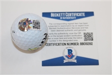 Nick Faldo Signed Titleist Masters Logo Golf Ball with Years Won BECKETT #BB09282