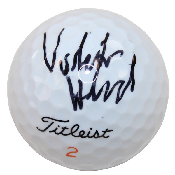 Viktor Hovland Signed Titleist Logo Golf Ball JSA #QQ22901