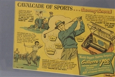Classic Sammy Snead 'Cavalcade of Sports' Gillette Color Advertising - Framed