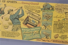 Classic Sammy Snead 'Cavalcade of Sports' Gillette Color Advertising - Framed