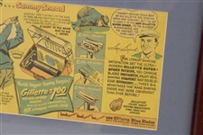 Classic Sammy Snead 'Cavalcade of Sports' Gillette Color Advertising - Framed