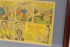 Classic Ben Hogan 'Ben Gay Fast Relief from Aches & Pains' Color Advertising - Framed