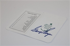Gary Player Signed Augusta National Golf Club Scorecard JSA ALOA