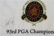 Keegan Bradley Signed 2011 PGA at Atlanta Athletic Club Embroidered Flag JSA ALOA