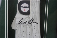 Arnold Palmer Signed Titleist 1 Left Handed White Golf Glove - Framed JSA ALOA