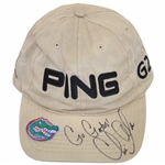 Chris DiMarcos Signed Match Used PING Gators G2 Stone Hat with Go Gators JSA ALOA
