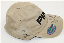 Chris DiMarco's Signed Match Used PING Gators G2 Stone Hat with 'Go Gators' JSA ALOA