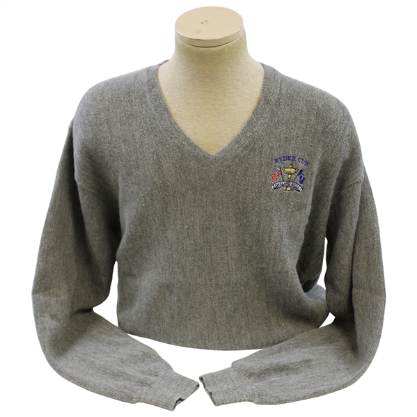 Chris DiMarcos 2004 Team USA Issued The Ryder Cup at Oakland Hills LS Gray Sweater