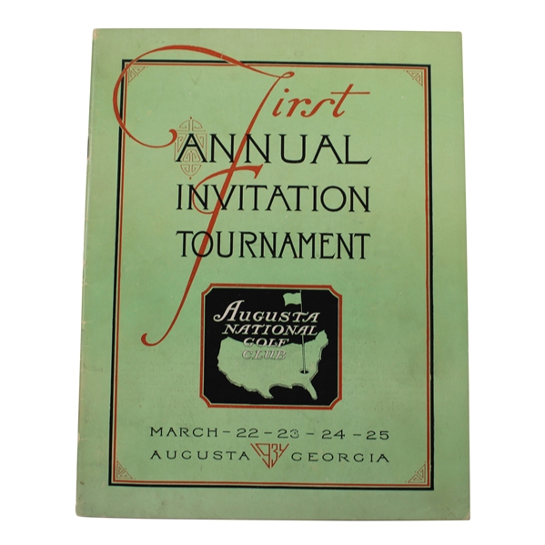 1934 Augusta National Invitational (Masters) Official Program