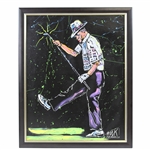 Chi-Chi Rodriguezs Personal Rock Demarco Original Abstract Portrait on Canvas - Framed