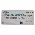 Chi-Chi Rodriguezs Personal 1991 Murata Reunion Pro-Am Oversize Winners Check 60,000