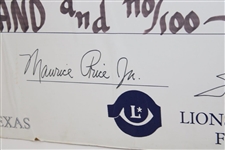 Chi-Chi Rodriguez's Personal 1991 Murata Reunion Pro-Am Oversize Winner's Check 60,000