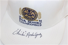 Chi-Chi Rodriguez's Personal Signed 1996 PGA Seniors Championship White Hat JSA ALOA