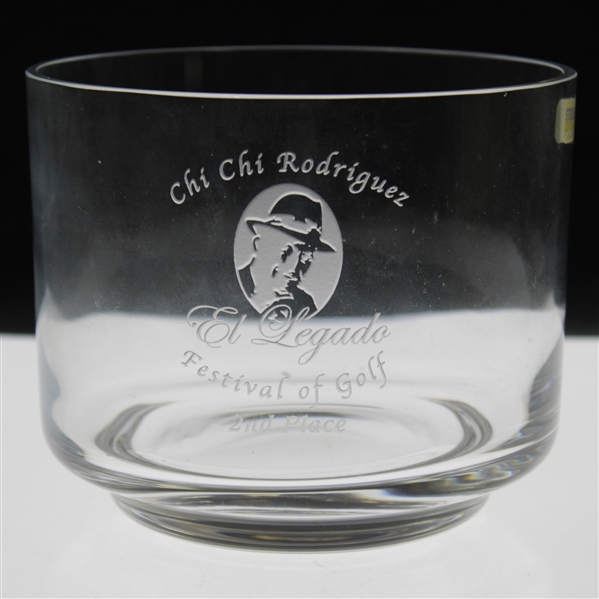 Chi-Chi Rodriguezs Personal El Legado Festival Of Golf 2nd Place Glass Bowl Trophy