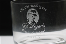 Chi-Chi Rodriguez's Personal El Legado Festival Of Golf 2nd Place Glass Bowl Trophy