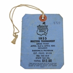 1955 Masters Tournament SERIES Badge #1723 - Cary Middlecoff Winner