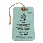 1956 Masters Tournament Third Rd Saturday Ticket #1959 - Jack Burke Winner