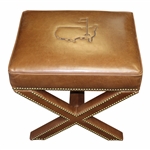 2022 Augusta National GC Berckmans Place Masters Ltd Ed Brown Leather Ottoman