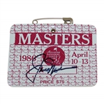 Jack Nicklaus Signed 1986 Masters Tournament SERIES Badge #X875 JSA ALOA