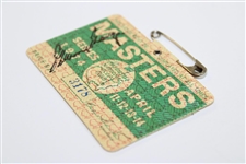 Gary Player Signed 1974 Masters Tournament SERIES Badge #3178 JSA ALOA