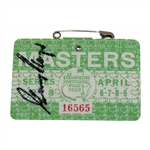 Gary Player Signed 1978 Masters Tournament SERIES Badge #16565 JSA ALOA