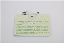Gary Player Signed 1978 Masters Tournament SERIES Badge #16565 JSA ALOA