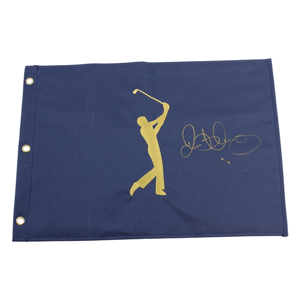 Rory McIlroy Signed The Players Undated Navy Embroidered Flag JSA ALOA