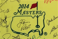 Jack Nicklaus & Twenty (20) Other Masters Champs Signed 2014 Flag JSA ALOA