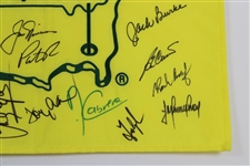 Jack Nicklaus & Twenty (20) Other Masters Champs Signed 2014 Flag JSA ALOA