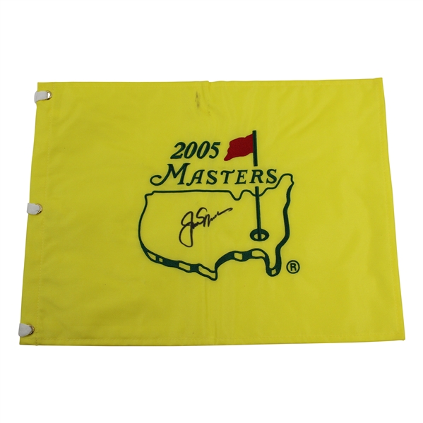 Jack Nicklaus Signed 2005 Masters Embroidered Flag JSA ALOA