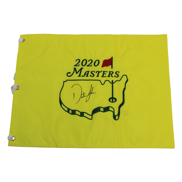 Dustin Johnson Signed 2020 Masters Embroidered Flag JSA ALOA